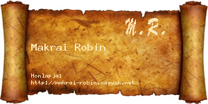 Makrai Robin névjegykártya